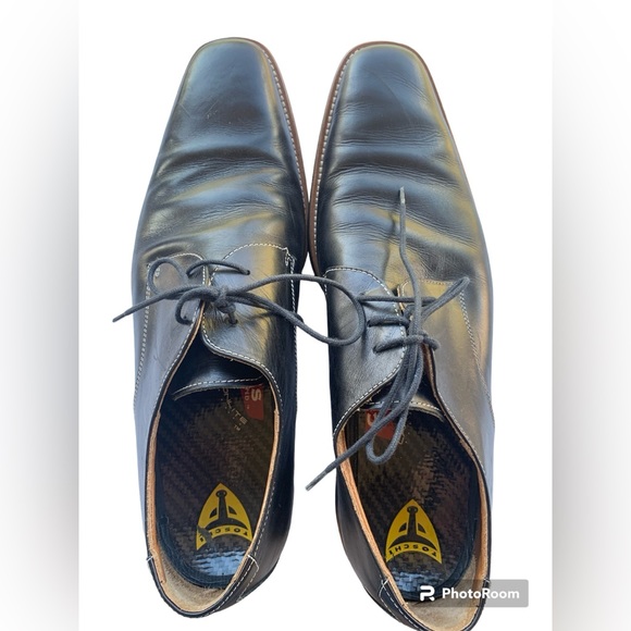Michael Toschi Men’s Romeo split Toe Black Leather dress shoe size 11
